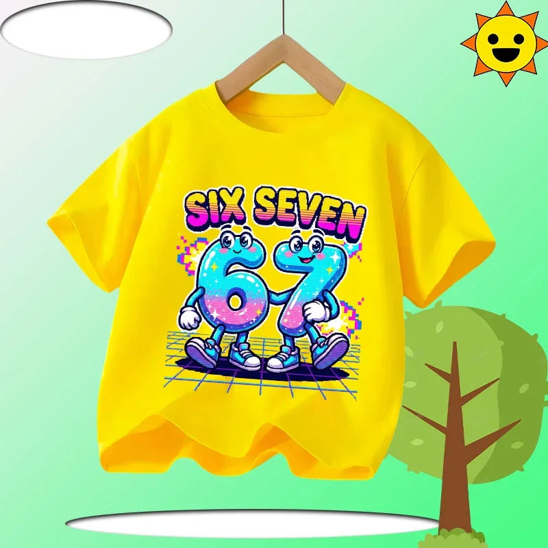 Kids Funny Printed Cotton T-Shirt