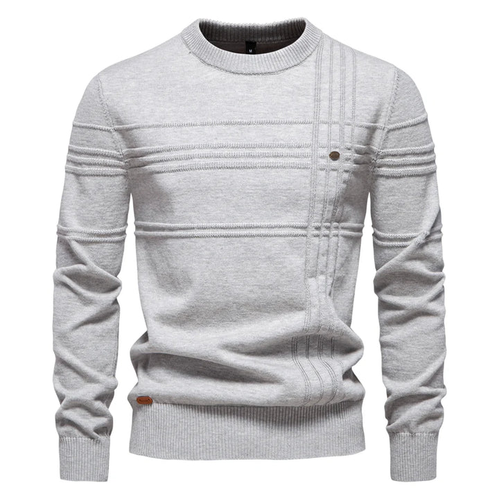 AIOPESON Men's Crewneck Pullover Knitted Cotton&nbsp;Sweater