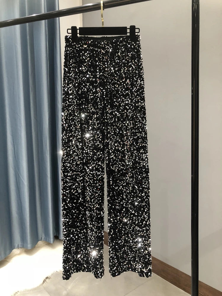 Women's Fashion Trendy Sparkling Gold Pants