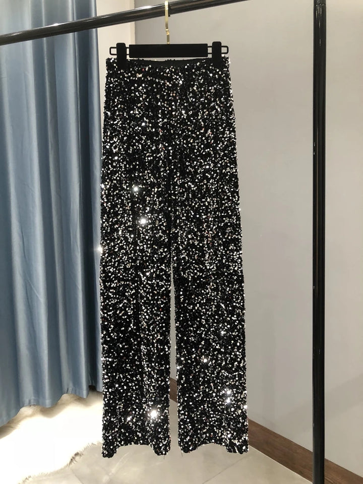 Women's Fashion Trendy Sparkling Gold Pants
