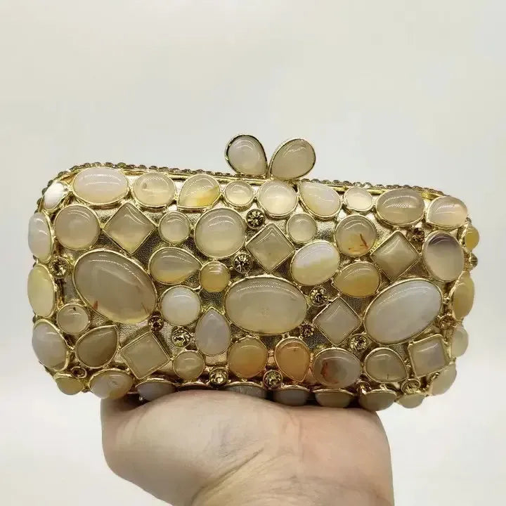 Crystal Minaudière Evening Clutch Bag – Women&