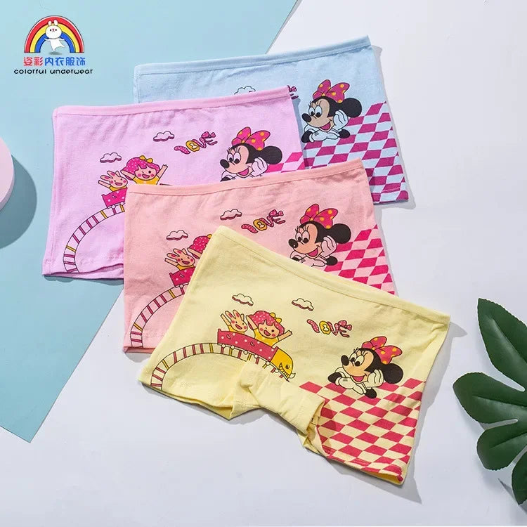 4 Pieces/Lot 2-12Y Children Underwear High Quality Cotton Girls Panties