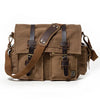 Fashion Vintage Leather Canvas Messenger Bag Cotton Canvas-bag-Bennys Beauty World