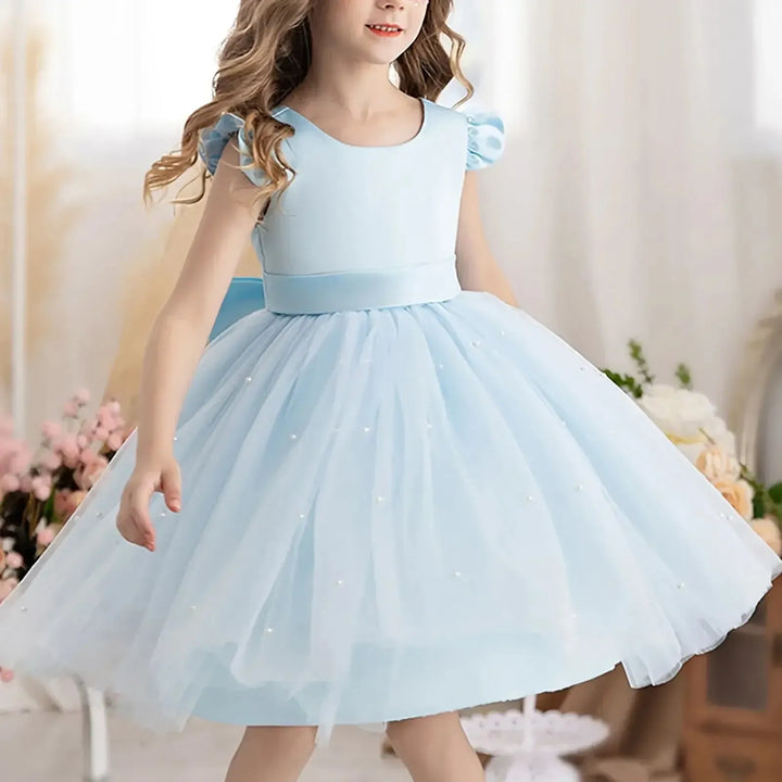 Girls Flower Girl Dress – Christmas &amp; Party (18M–9Y) - Bennys Beauty World