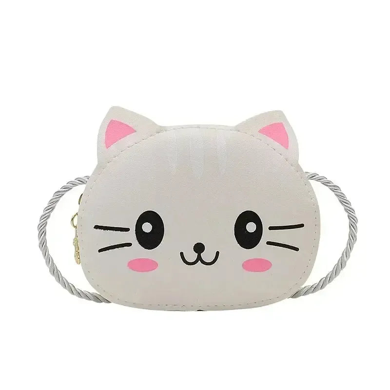 Cute Cat Shoulder Bag for Toddlers – PU Leather Cartoon Crossbody Bag for Girls-Bag-Bennys Beauty World