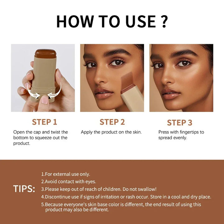 Tinted Foundation Cream Stick Waterproof