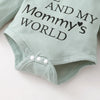 Baby Girls Clothing Letter Print Long Sleeve Infant Onesie Romper + Pants + Headbands-kids clothing-Bennys Beauty World