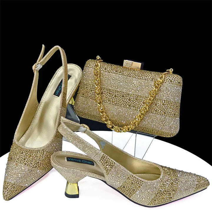 African Party Shoe and Bag Set Italian Shoes with Matching Bags