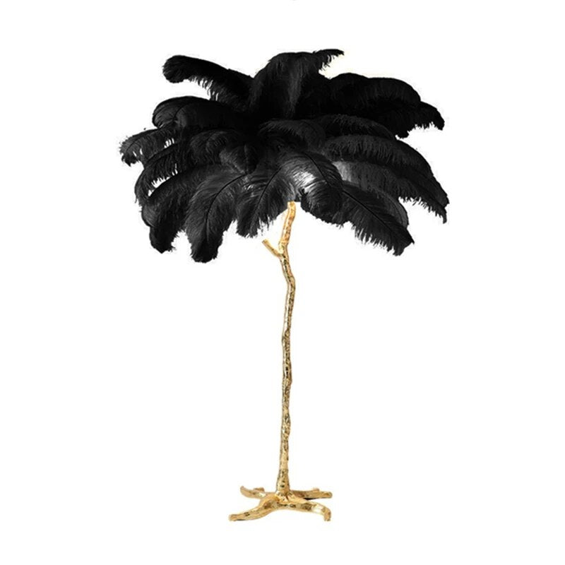 Nordic Ostrich Feather Led Floor Lamp-Lamp-Arlik interiors