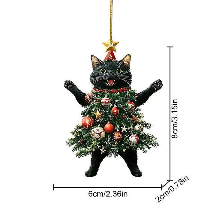 Christmas Cat Pendant Halloween Cartoon Animal Decor