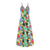 Women's Loose Fit Dress Floral Print Backless Maxi Dress