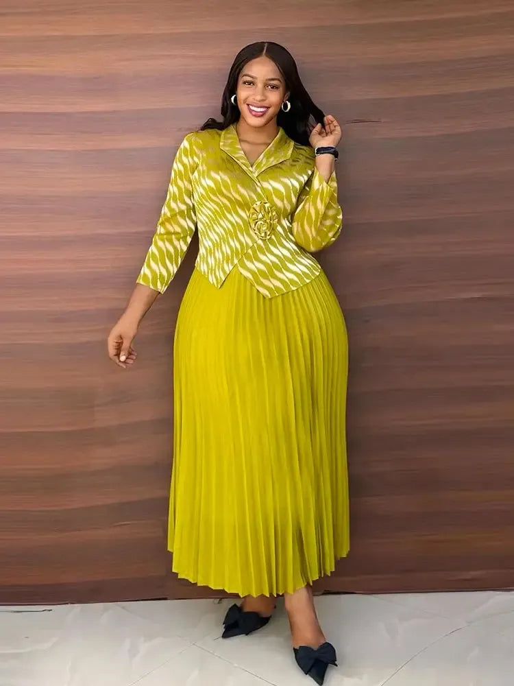 Plus Size Luxury Dresses For Women Elegant And Beautiful Gowns Miyake Pleated Dress Party Evening Prom Formal Female Fashion-Bennys Beauty World