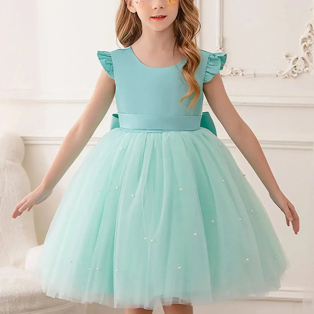 Girls Flower Girl Dress – Christmas &amp; Party (18M–9Y) - Bennys Beauty World