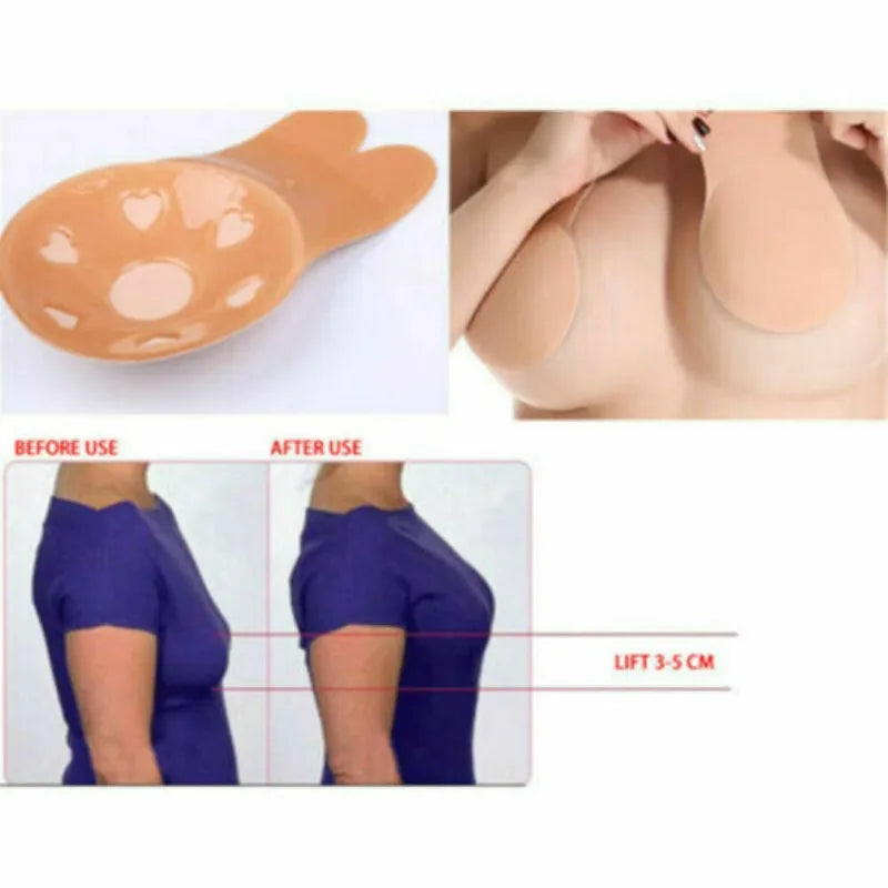 Invisible Breast Lift Underwear Silicone Fit Adhesive Bra Reusable