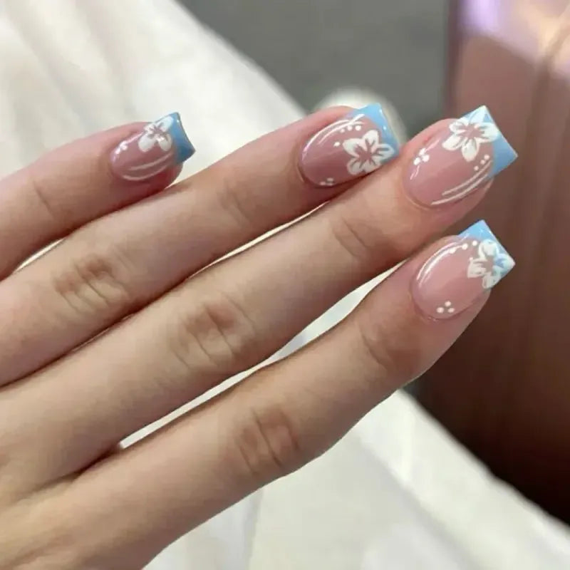 Short Square Press-On Nails – 24 Pcs Acrylic False Nail Tips | Bennys Beauty World-Nails-Bennys Beauty World