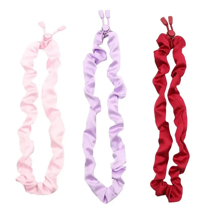 3pcs Adjustable Hair Rope Extra Length Scrunchie Elastic Tie No Slip Silky Satin Hair Loop Rubber Band-Bennys Beauty World
