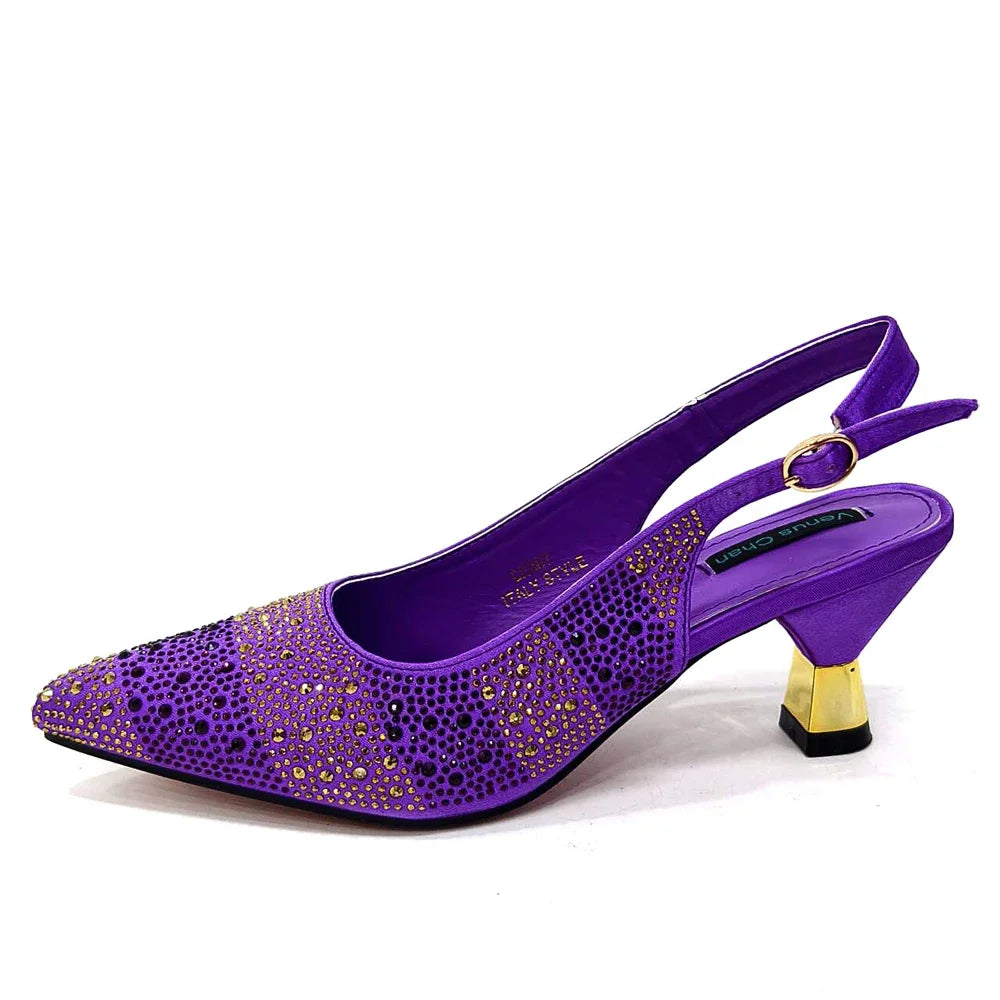 African Party Shoe and Bag Set Italian Shoes with Matching Bags
