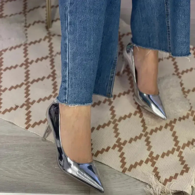 Women Patent Leather Pumps High Heels-Shoes-Bennys Beauty World