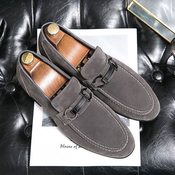 Gold Color Leather Shoes For Men-Shoe-Bennys Beauty World