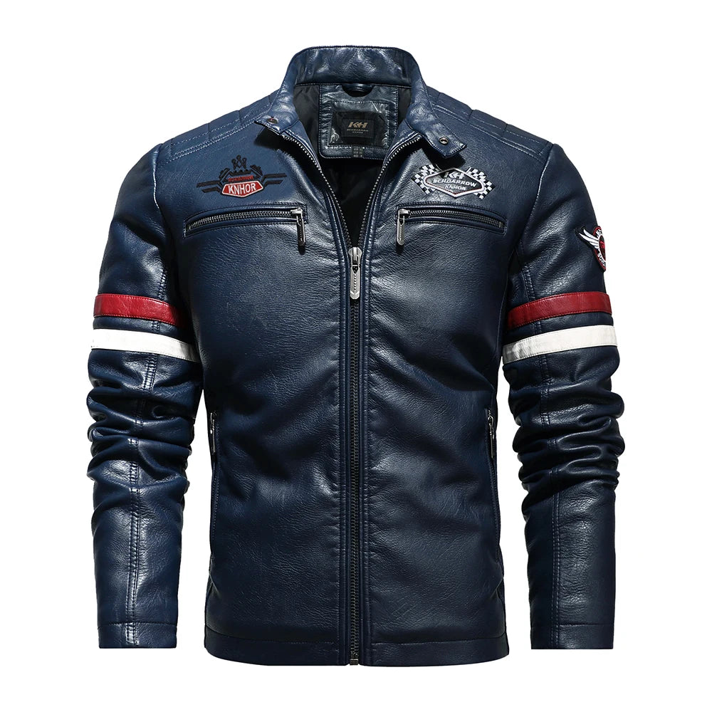 Fall Motorcycle Leather Jacket For Men only $103.09