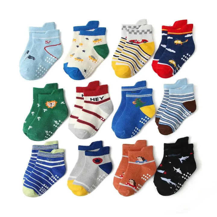 12 Pairs/Lot Cotton Baby's Socks-Bennys Beauty World