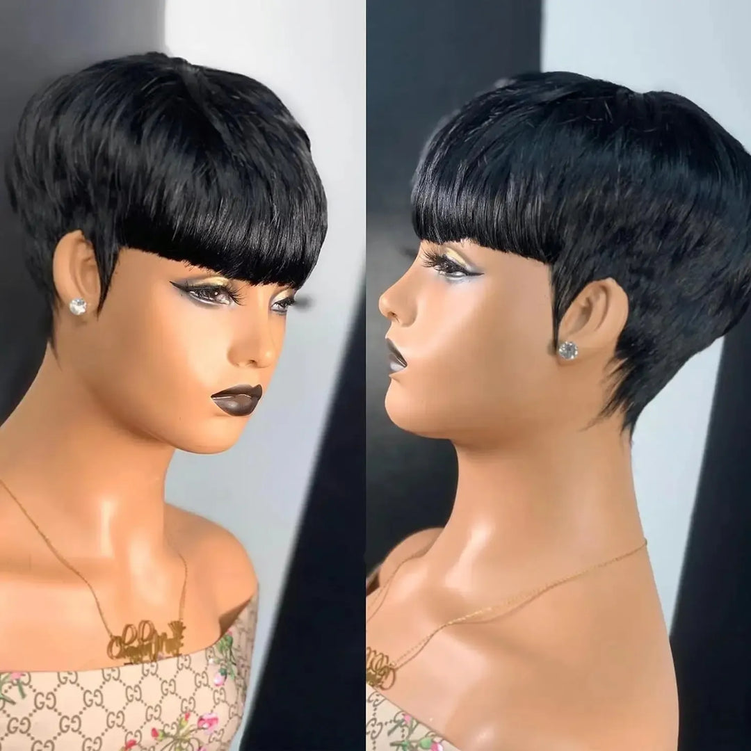 Pixie Cut wigs for Black Women Straight Human Hair Wigs - Bennys Beauty World