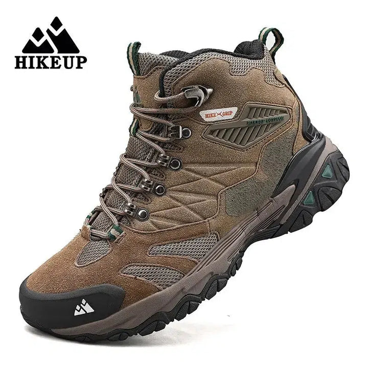 Mens Outdoor Hiking Boots Suede High Top Waterproof Men Shoes-Bennys Beauty World