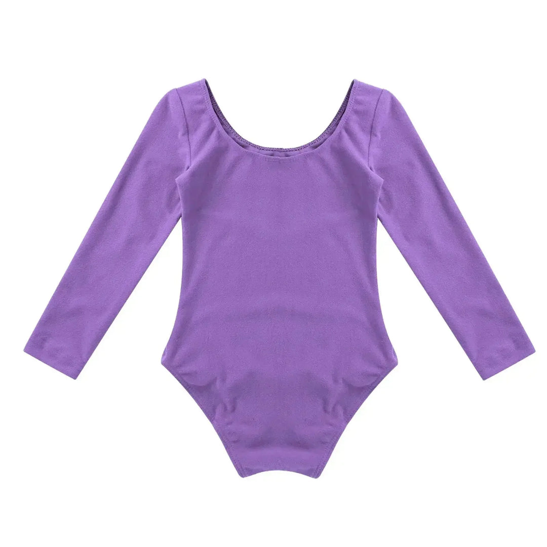 Girls Long Sleeve Ballet Leotard – Gymnastics Bodysuit - Bennys Beauty World