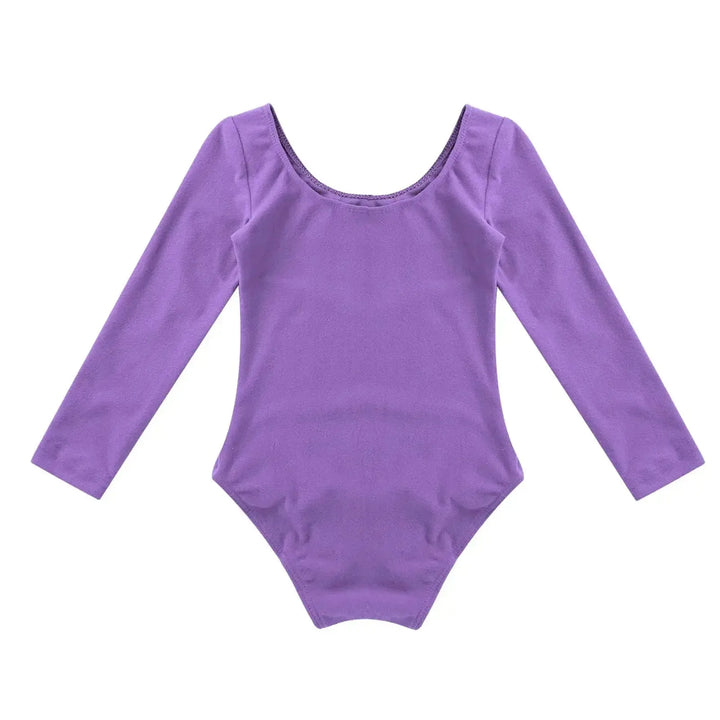Girls Long Sleeve Ballet Leotard – Gymnastics Bodysuit - Bennys Beauty World