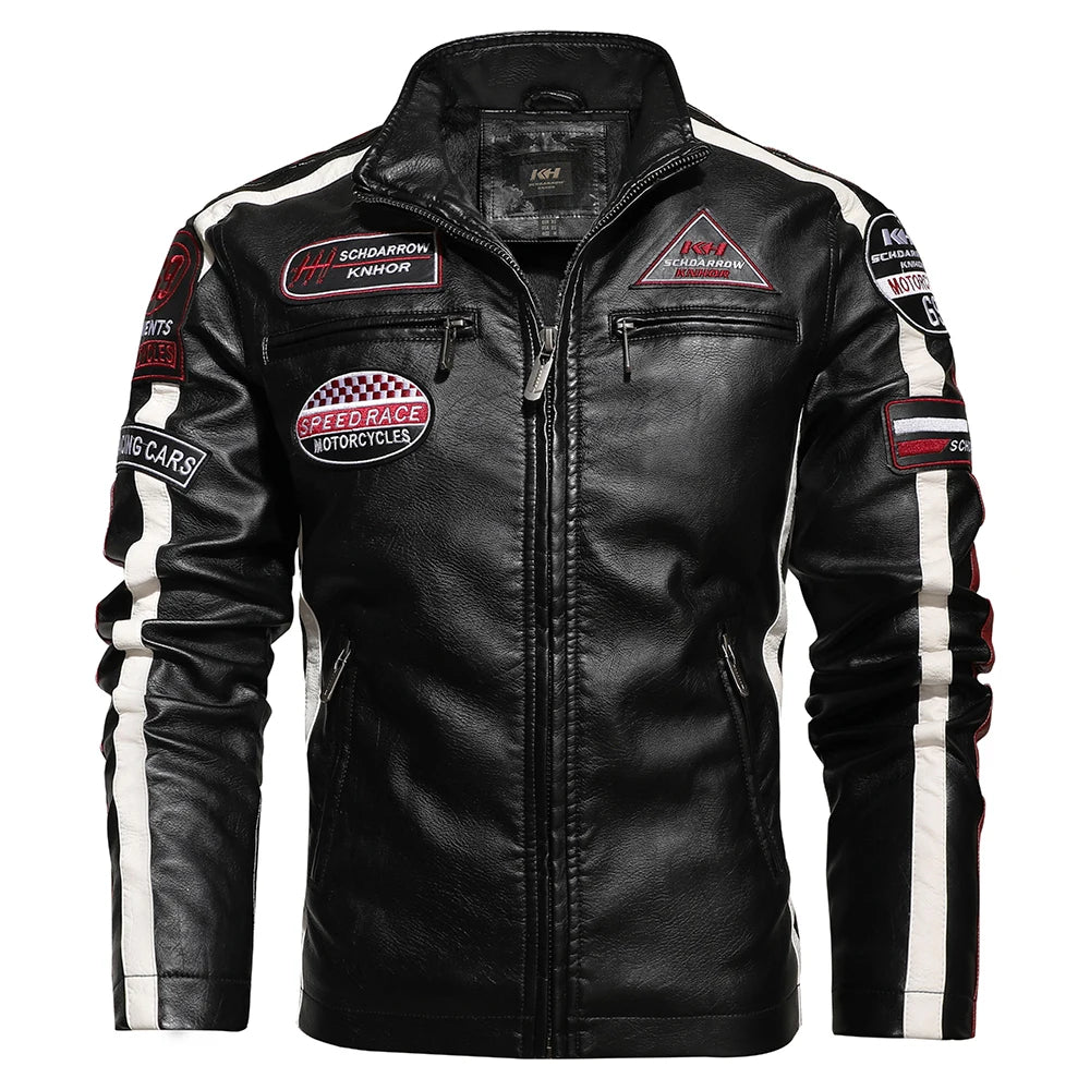 Fall Motorcycle Leather Jacket For Men only $103.09