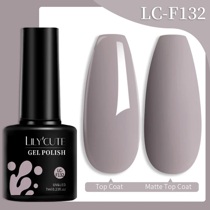 LILYCUTE Dark Brown Gel Nail Polish For Manicure Nails Art