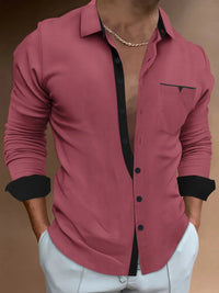 Men's Spring Casual Cotton Long-Sleeved Shirts-Shirts-Bennys Beauty World