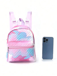 Girls Pattern Fashion PU Zipper Backpack-backpack-Bennys Beauty World