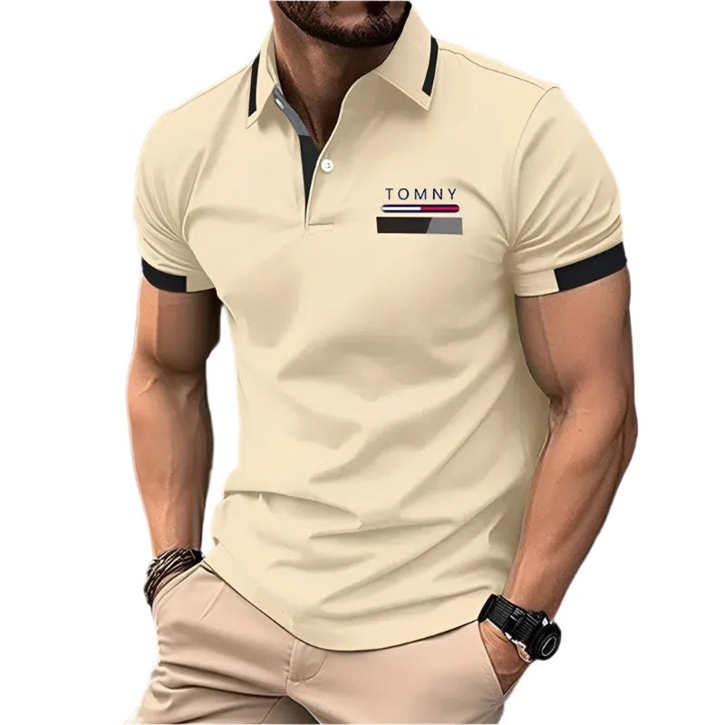 Fashion Boutique Men's Polo Shirt Summer Short sleeve Top-shirt-Bennys Beauty World