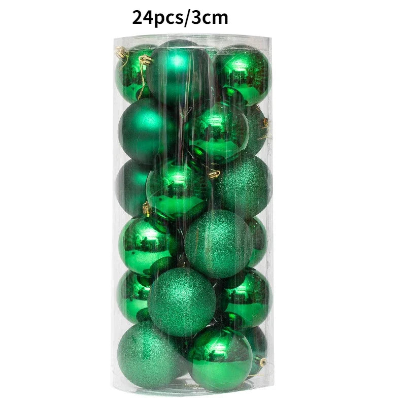 1Box 24/36pcs Christmas Ball Christmas Tree Ornament