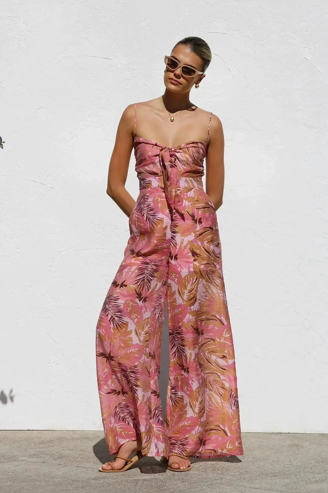 Bohemian Spaghetti Strap Jumpsuit for Women-Dress-Bennys Beauty World