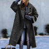 Casual Fashion Long Sleeve Lapel Collar Trench Coat for Women