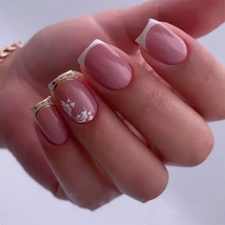Short Square Press-On Nails – 24 Pcs Acrylic False Nail Tips | Bennys Beauty World-Nails-Bennys Beauty World