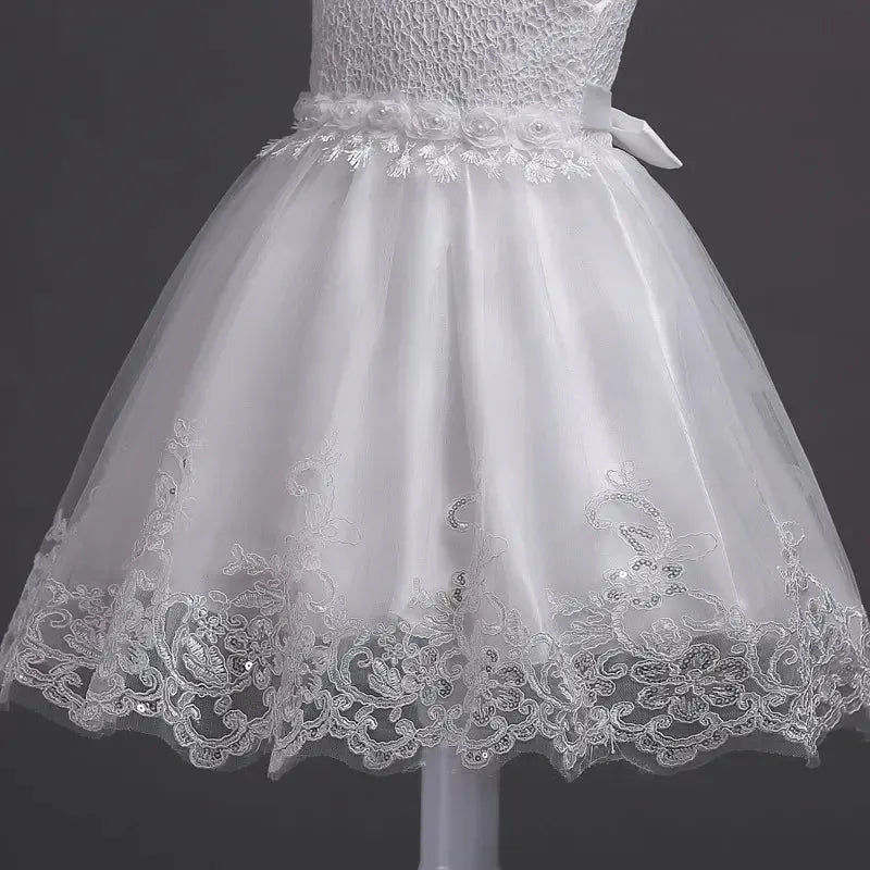 Baby Girl Dresses Bow Kids Baptism Dress-Dresses-Bennys Beauty World