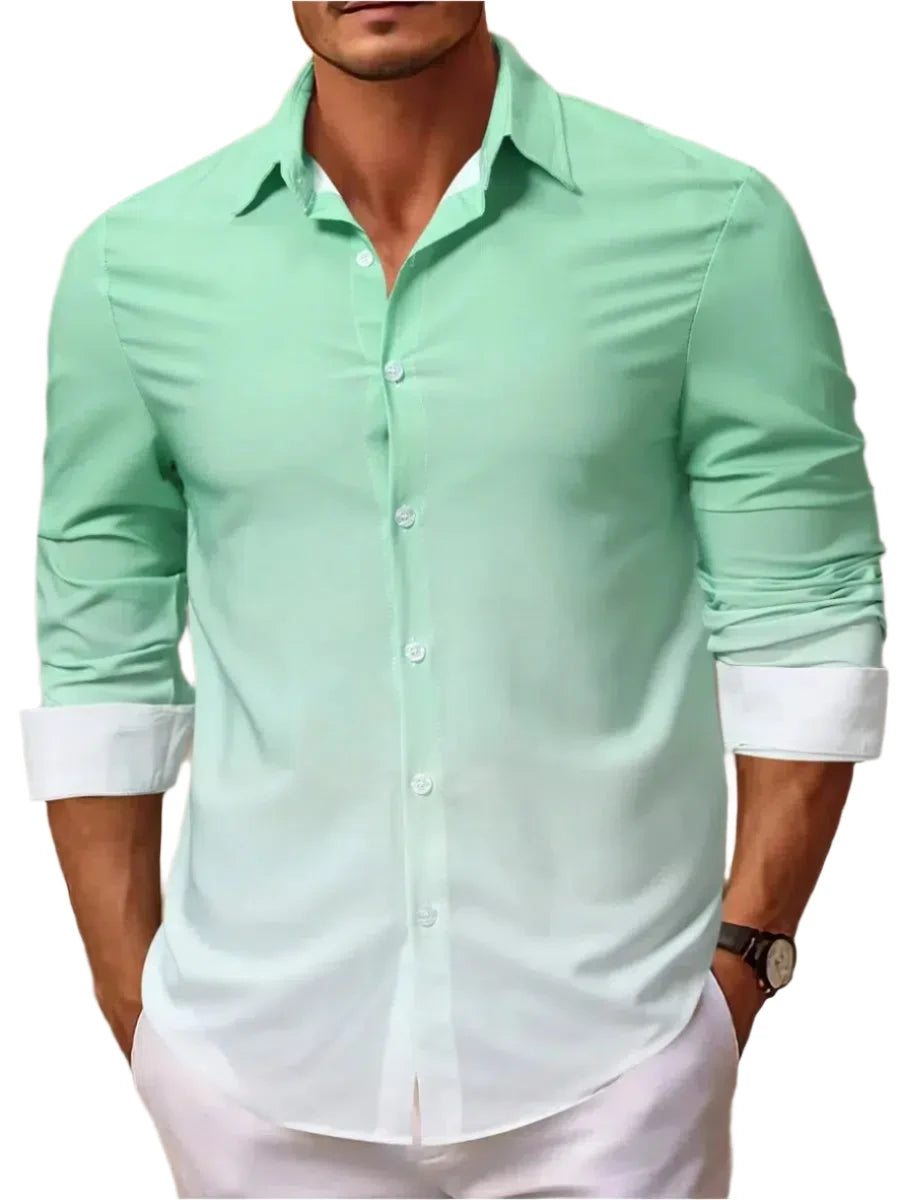 Men's Business Casual Printed Shirt-Bennys Beauty World