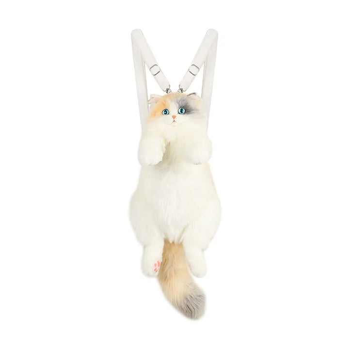 Super Realistic Three Flower Cat Backpack