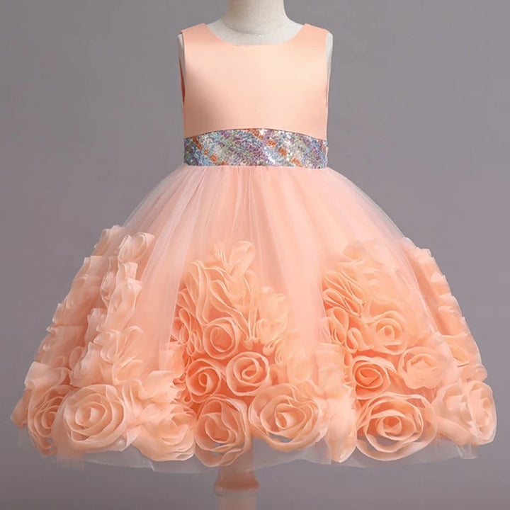 Baby Girls Birthday Party Dress Flower Elegant Dresses