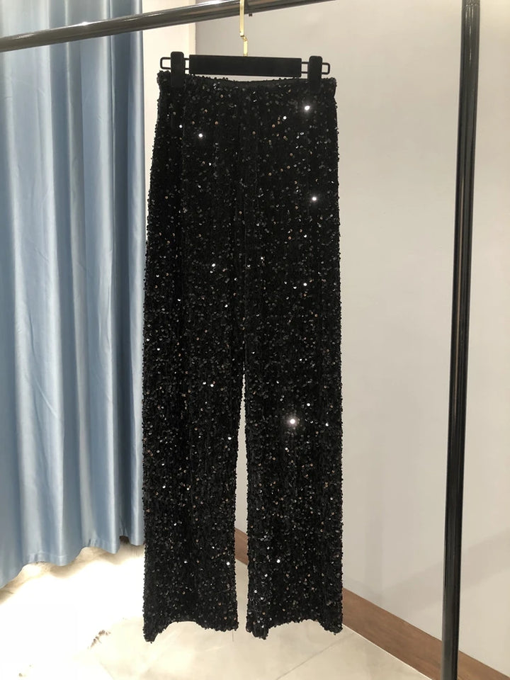Women's Fashion Trendy Sparkling Gold Pants