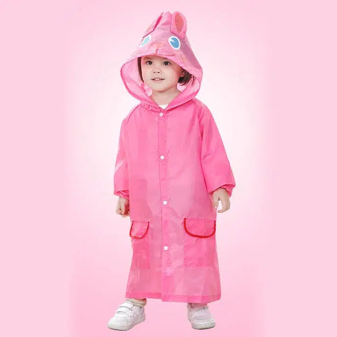 Waterproof raincoat for kids featuring cartoon animals-Suit-Bennys Beauty World