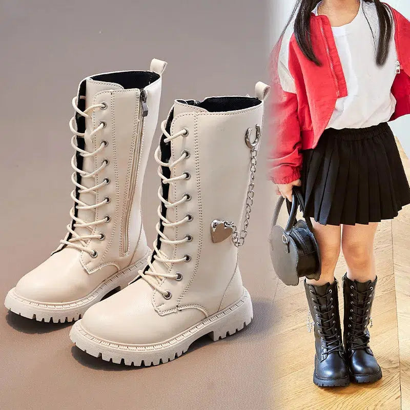 Girls Knee-High Boots Winter Boots For Kids-Shoe-Bennys Beauty World