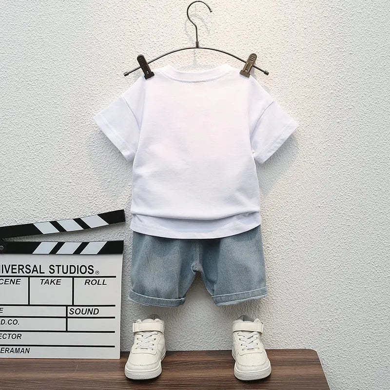 Baby &amp; Toddler Cartoon T-Shirt &amp; Shorts Set | 2-Piece Summer Outfit | Ages 0–5