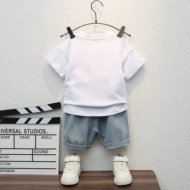 Baby &amp; Toddler Cartoon T-Shirt &amp; Shorts Set | 2-Piece Summer Outfit | Ages 0–5