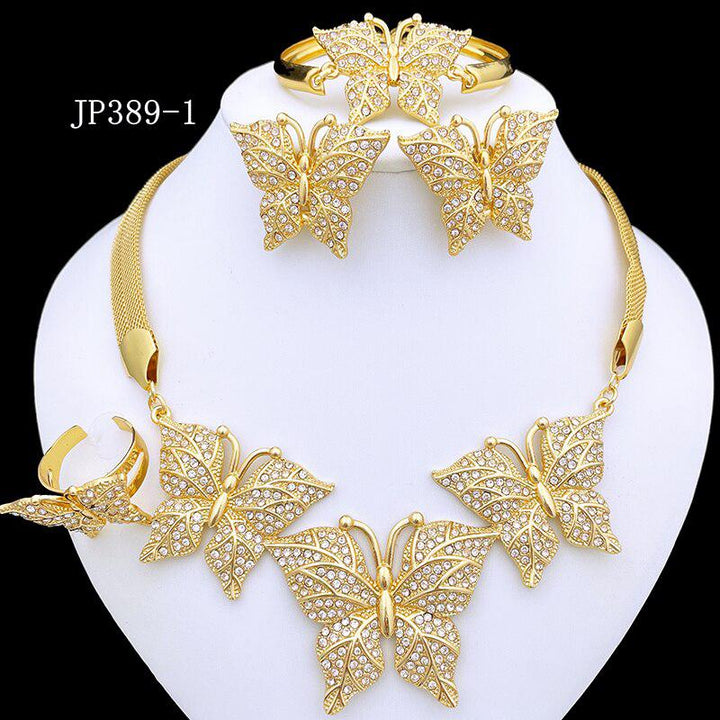 Gold Color Women's Wedding Party Jewelry Sets-Jewelry-Bennys Beauty World