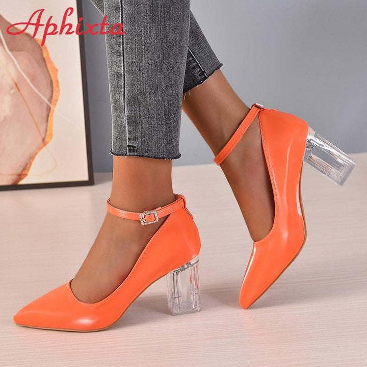 Luxury 7cm Chunky Heels Pumps Women Shoes-Shoe-Bennys Beauty World