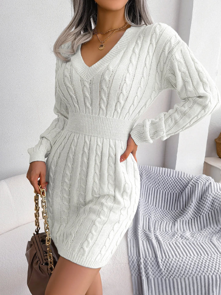 Knitted Sweater Dress For Women Winter Long Sleeve Dresses